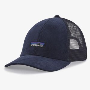 Patagonia P-6 Logo LoPro Blue Corduroy Mesh Trucker Hat Snapback Gorpcore